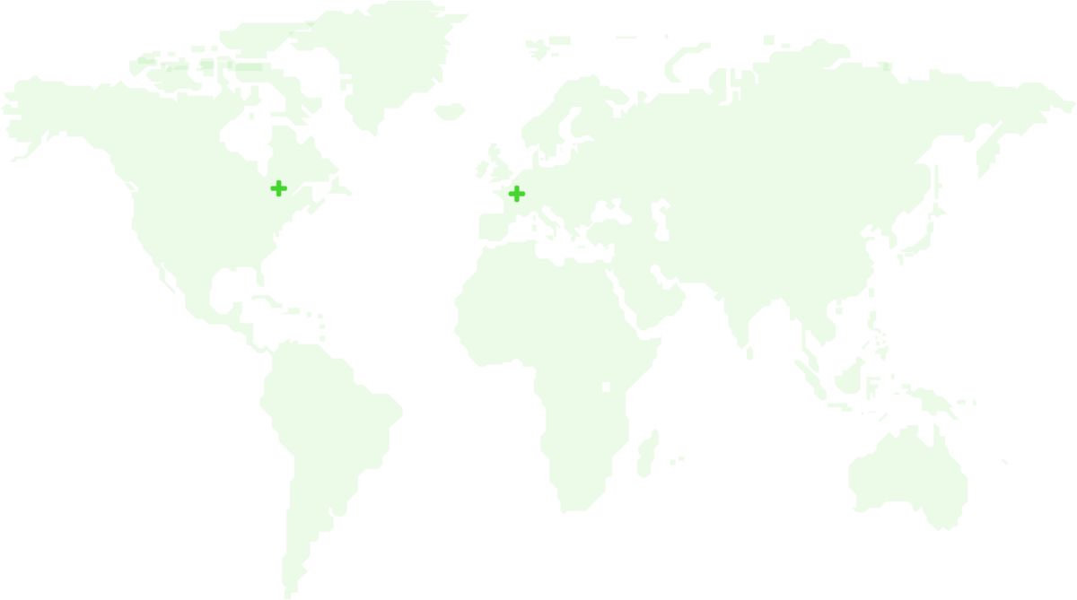 Carte des bureaux Paris et Montréal